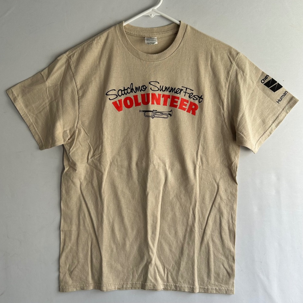 Delta Pro Weight Satchmo SummerFest 2014 Volunteer T-Shirt Tan Mens Medium‎ NOLA